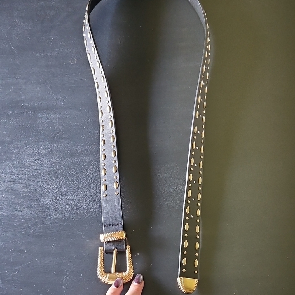 Stylish Black and Gold Women's Belt